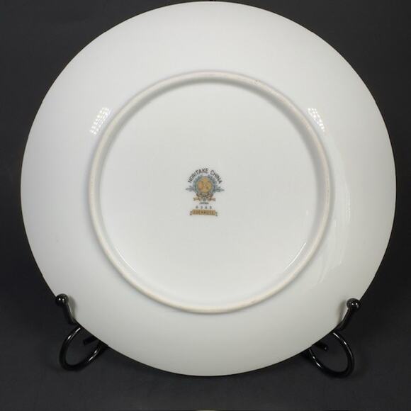 Noritake Edenrose 4 Salad Plates Gray/Pink/White Roses VTG - Picture 5 of 14